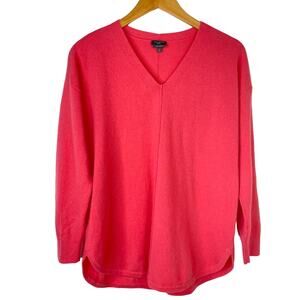 Talbots Cashmere Sweater Coral Pink Large Petite